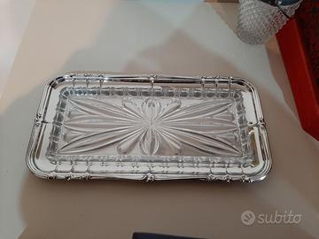 Antipastiera vintage Vetro e Acciaio inox