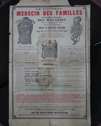 Antica stampa Medicina Francese