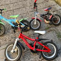 Set 5 biciclette bambino 3/7 anni