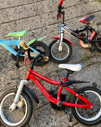 Set 5 biciclette bambino 3/7 anni