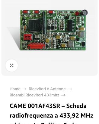 scheda Came per basculante 