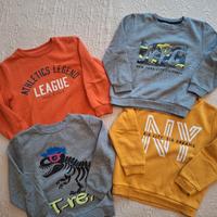 4 felpe per bambino 4/5 anni marca Primark 
