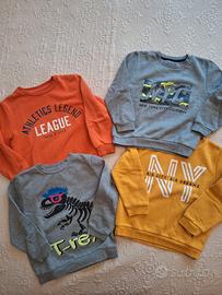 4 felpe per bambino 4/5 anni marca Primark 