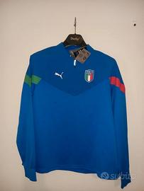 Felpa allenamento Italia FIGC Puma azzurra