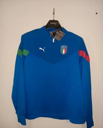 Felpa allenamento Italia FIGC Puma azzurra