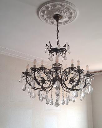 Lampadario a gocce anni 70 