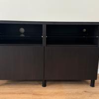 Ikea Besta mobile TV colore marrone/nero