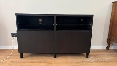 Ikea Besta mobile TV colore marrone/nero