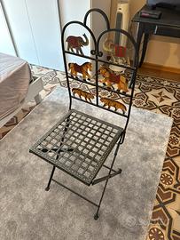 Sedia francese ferro battuto