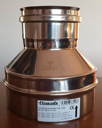 RIDUZIONE INOX 200M/120F STUFA A LEGNA