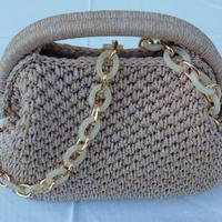 Borsa uncinetto pezzo unico fatto a mano clutch 05