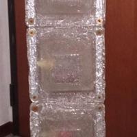 Lampada da terra, acciaio e vetro di Murano - 1970