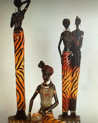 Statua donna africana seduta