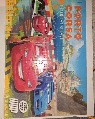 puzzle 104 pezzi disney pixar porto corsa cars