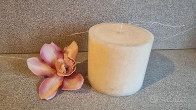 candela di cera 960 gr cm 11,5 x 10 con fiore