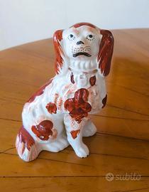 Antica statuetta cane Staffordshire