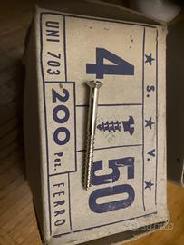 Viti a taglio 4x50 uni 703 ferro , scatola da 200