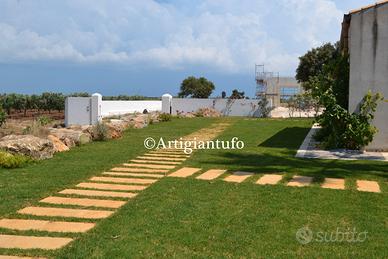 Arco vaso arredo giardino in Pietra - Tufo