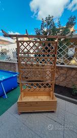 fioriera da esterno con rotelle  nuova