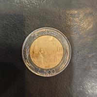 moneta bimetallica 500 lire 1982