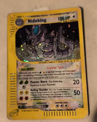 Pokémon Nidoking Crystal  Holo 150/147 Skyridge