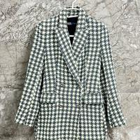 Giacca Blazer Zara Avvitato Tweed Tartan