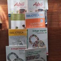 stock di libri scolastici 