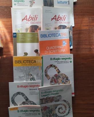 stock di libri scolastici 