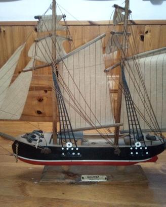 MODELLO IN LEGNO NAVE GOLETTA SPAGNOLA