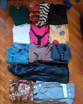 LOTTO ABITI DONNA TAGLIA L 12 PEZZI 