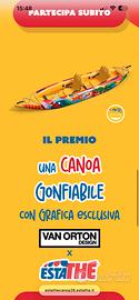 Canoa gonfiabile estathe van orton 4 metri
