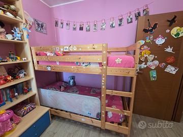 letto a castello ikea più due materassi 