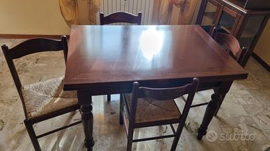 Tavolo in arte povera +4 sedie 