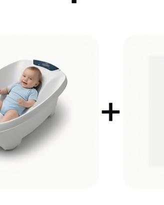 vaschetta bagnetto neonato digitale con supporto 
