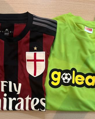 Lotto 4 pezzi calcio Maglia Milan e varie