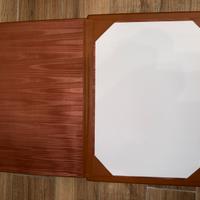 Sottoscrivania in pelle marrone R.Romagnoli