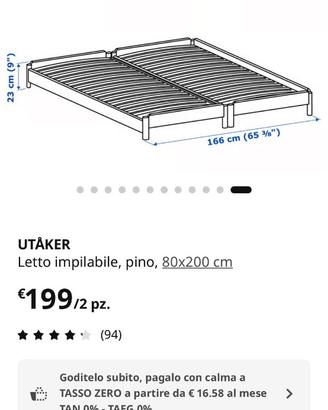 Letto impilabile Ikea utaker
