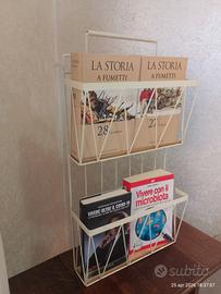 Portariviste da parete metallo bottiglie piante 