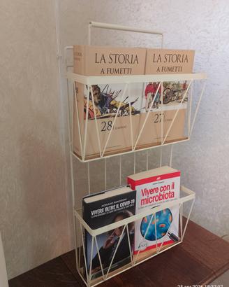 Portariviste da parete metallo bottiglie piante 