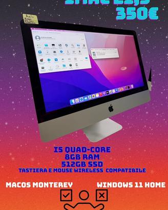 Imac pronto al uso 21,5