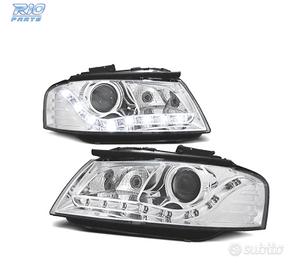 FARI PER AUDI A3 8P CON FONDO CROMATO E LUCE DIURN