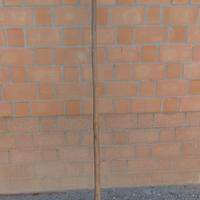 Rastrello grande di ferro con manico di legno