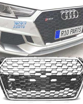 GRIGLIA AUDI A4 B9 15-19 LOOK RS4 CROMATO NERO PDC