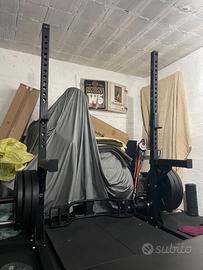 Squat Rack kingsbox, 167kg dischi, bilanciere ATX