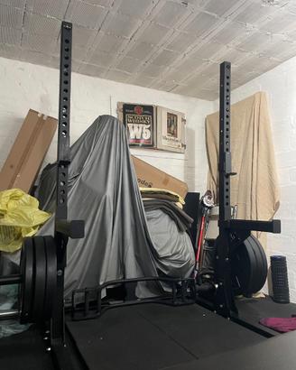 Squat Rack kingsbox, 167kg dischi, bilanciere ATX