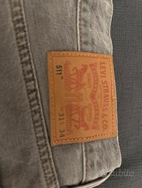 Jeans Levi’s 511 Slim grigi 31W 34L