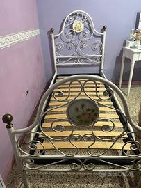 Letto singolo modello shabby + rete