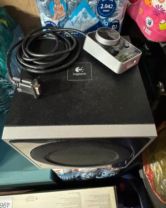 Subwoofer Logitech Z4 con comandi (no satelliti)