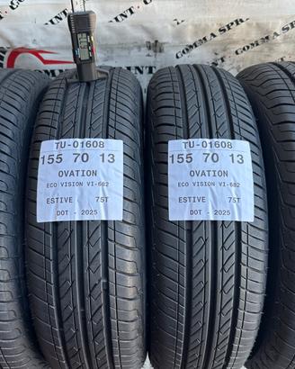 4 PNEUMATICI 155/70 R13 OVATION ESTIVE 85%