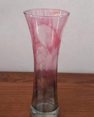 Vaso rosa verde sfumato